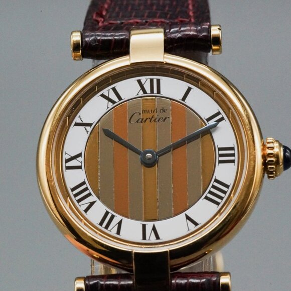 MINT WOW! CARTIER TRINITY VENDOME WOMENS LEATHER WATCH WITH BOX main image 9